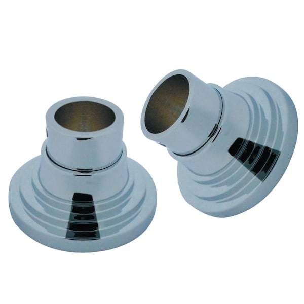 SRP2711 Edenscape Brass Shower Rod Base, Polished Chrome